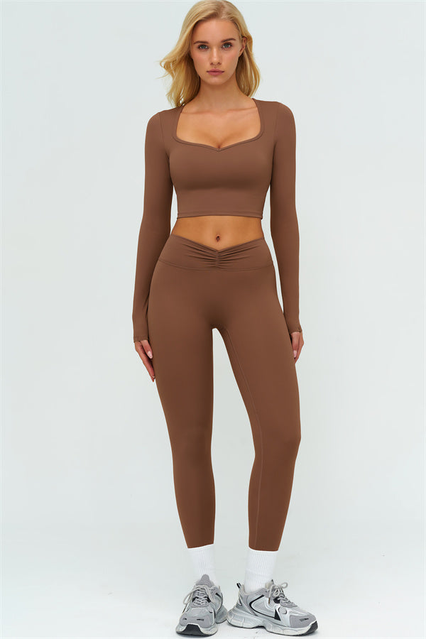 The Lushness Long Sleeve Crop top Leggings 2-Piece Set