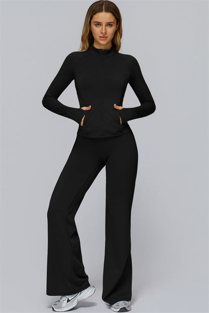 The FlexCore Pure Zip Jacket Flared Leggings 2-Piece Set