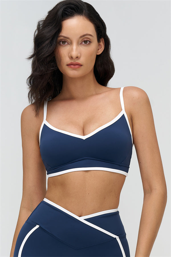 The Crave Contrast Sports Bra Shorts 2-Piece Set