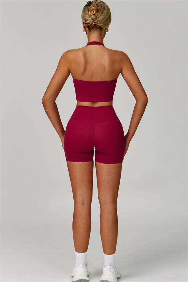 The Seraphine Halter Crop Top Shorts 2-Piece Set