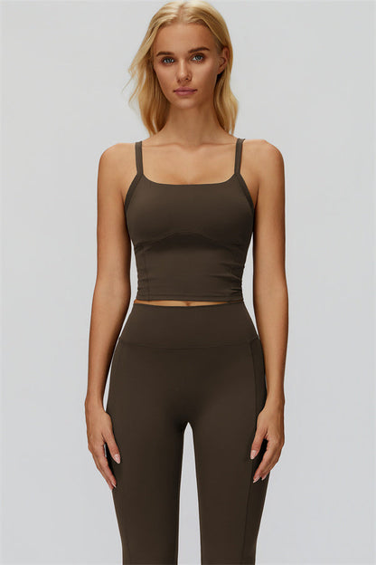 The Fyra Crop Tank Flared Leggings 2-Piece Set