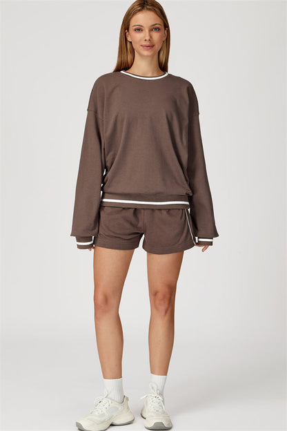 The Amara Sweatshirt Lounge Shorts 2-Piece Set