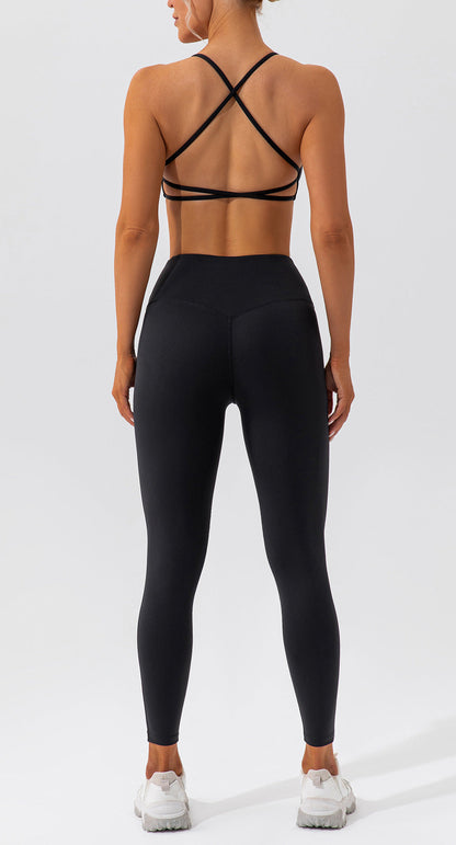 Spring Sports Suit Women Fitness Casual Running Quick Drying Nude Feel Skinny Yoga Clothes Suit