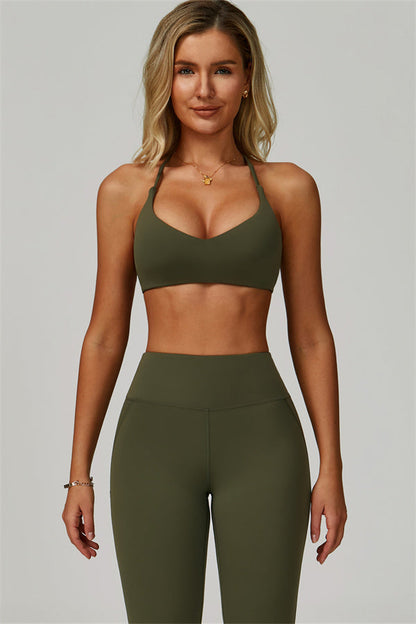The Bold Cross Back Sports Bra Leggings 2-Piece Set