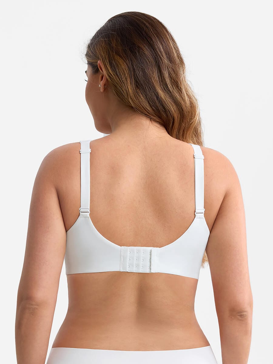 Full-Coverage Underwire Mesh Plunge Minimizer Bra