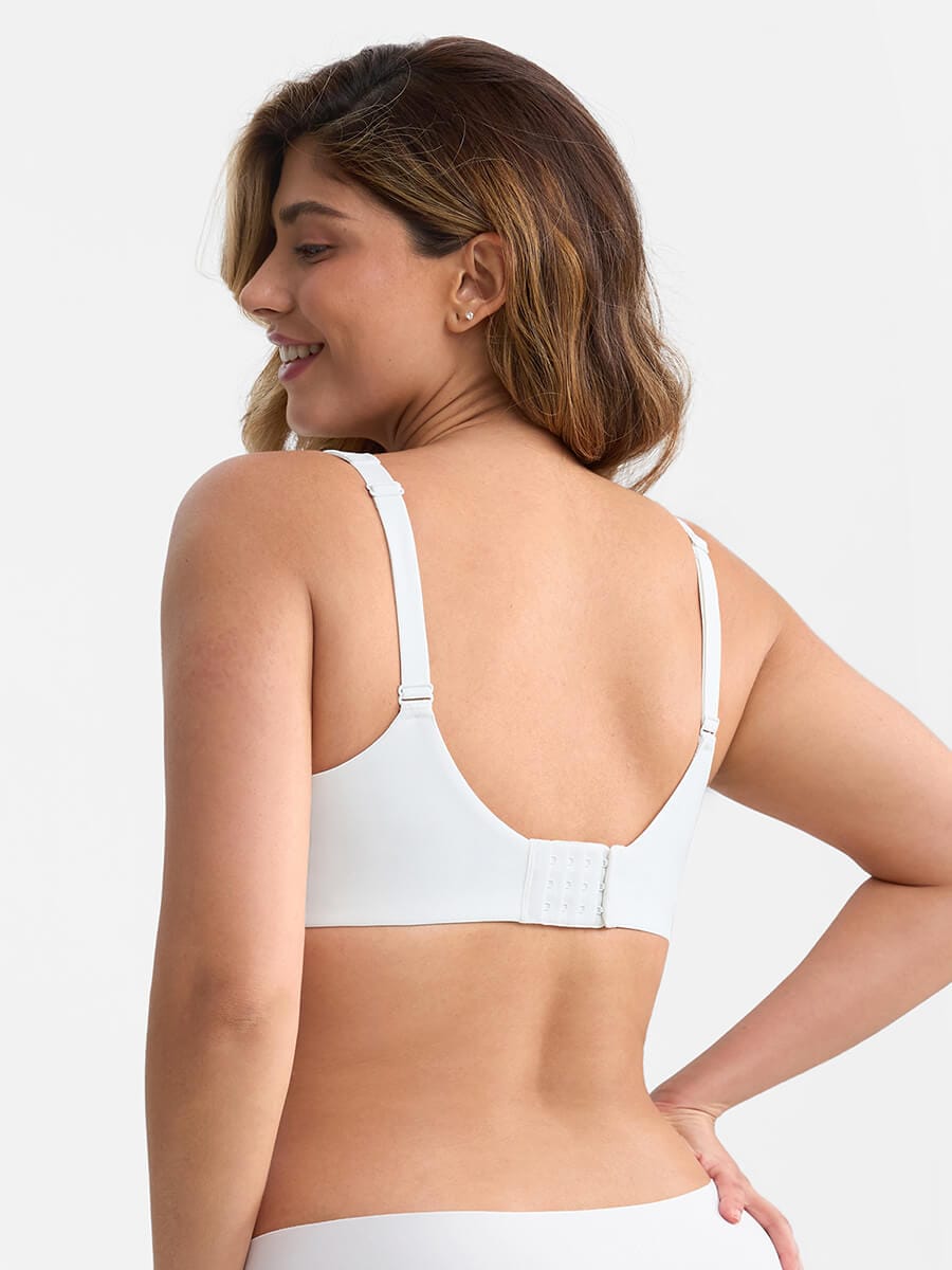 Full-Coverage Underwire Mesh Plunge Minimizer Bra