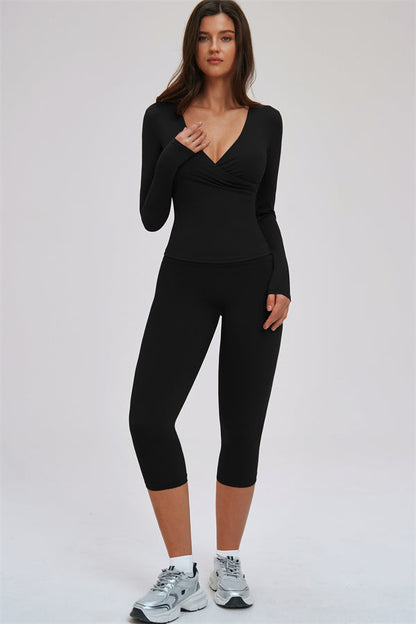 The Twirl Halter Tank Top Capri Leggings 2-Piece Set