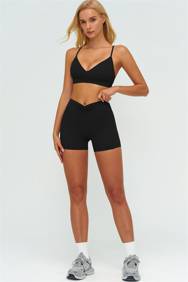 The Lushness Y-Back Sports Bra Shorts 2-Piece Set