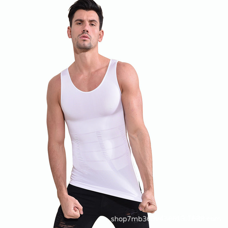 Men’s Seamless Tummy-Control Shapewear Tank
