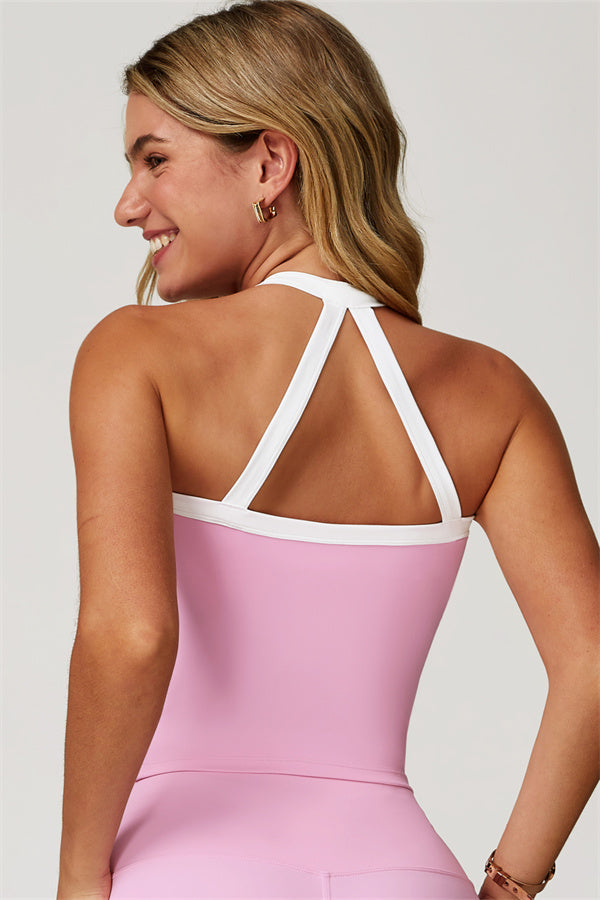 The Quest Cross Back Crop Top Flared Leggings 2-Piece Set