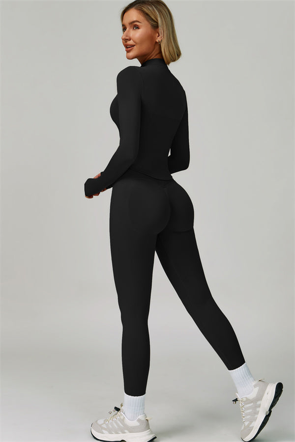 The Empower Jacket Sports Bra Leggings 3-Piece Set