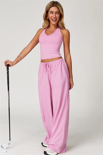 The Sprint Halter Tank Top Sweatpants 2-Piece Set