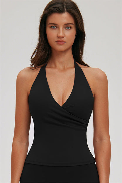 The Twirl Halter Tank Top Capri Leggings 2-Piece Set