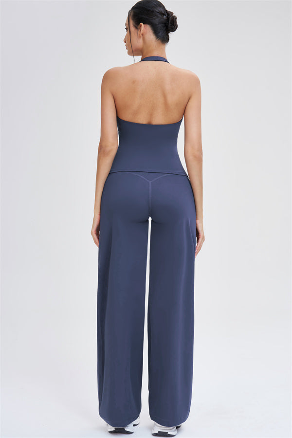 The Stride Crop Top Straight Leg Pants 2-Piece Set