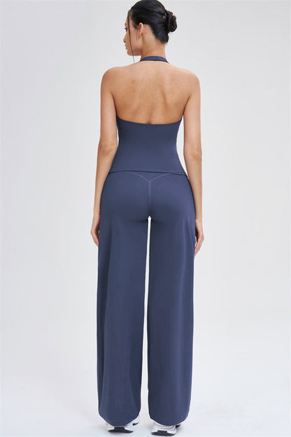 The Stride Crop Top Straight Leg Pants 2-Piece Set