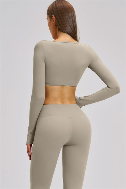 The Zestful Long Sleeve Crop Top