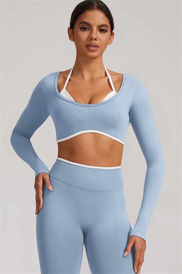 The Elevate Long Sleeve Crop top Leggings 2-Piece Set