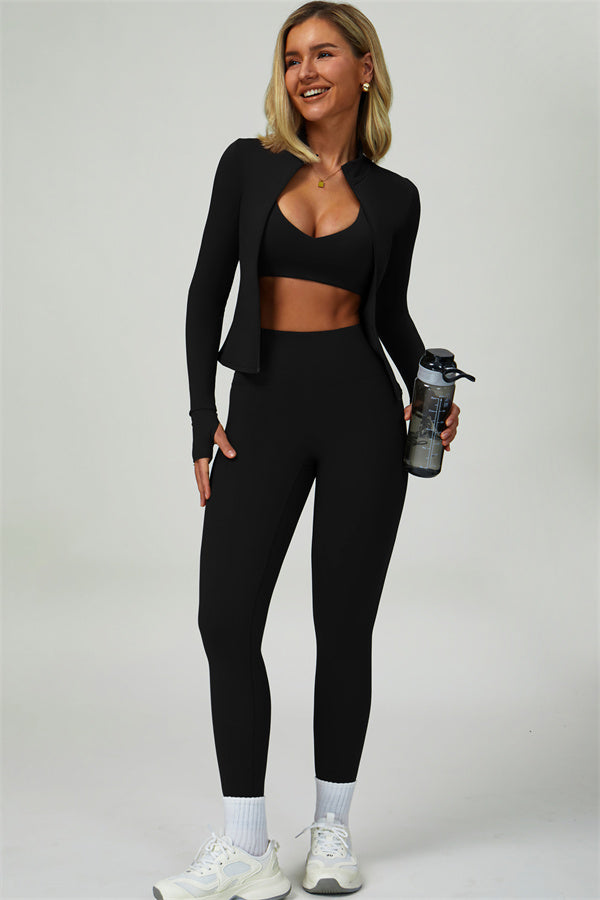 The Seraphine Jacket Sports Bra Leggings 3-Piece Set