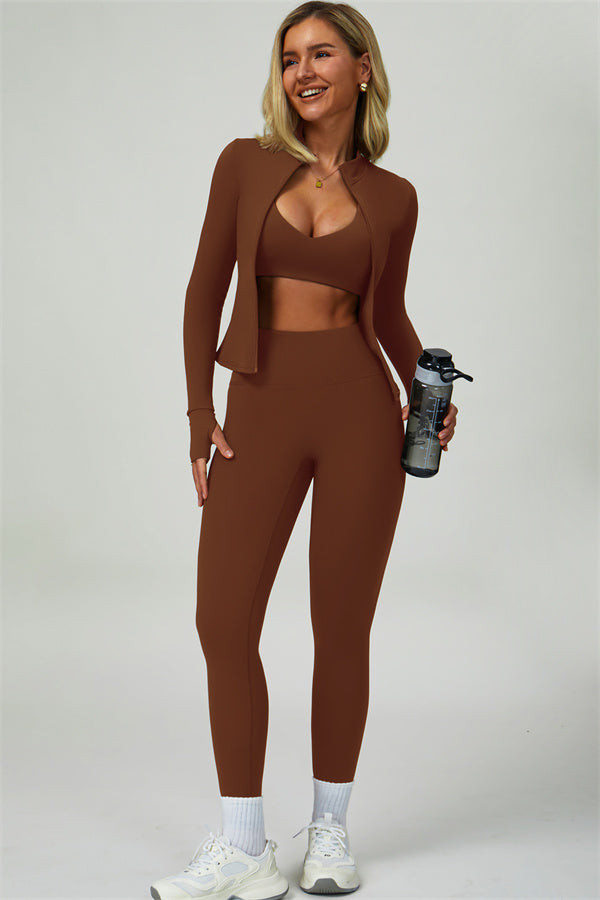 The Seraphine Jacket Sports Bra Leggings 3-Piece Set