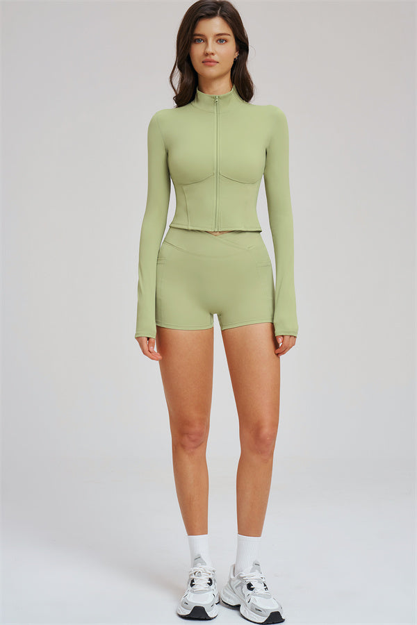 The Sizzle Zip Jacket Shorts 2-Piece Set