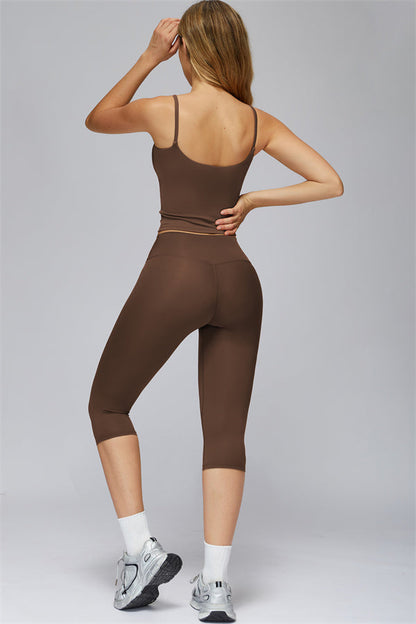 The FlexCore Crop Tank Capri Leggings 2-Piece Set
