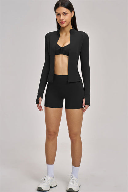 The Swoon Jacket Sports Bra Shorts 3-Piece Set
