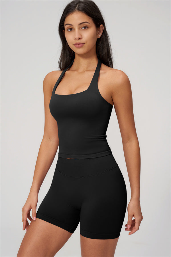 The Empower Halter Crop Top Shorts 2-Piece Set