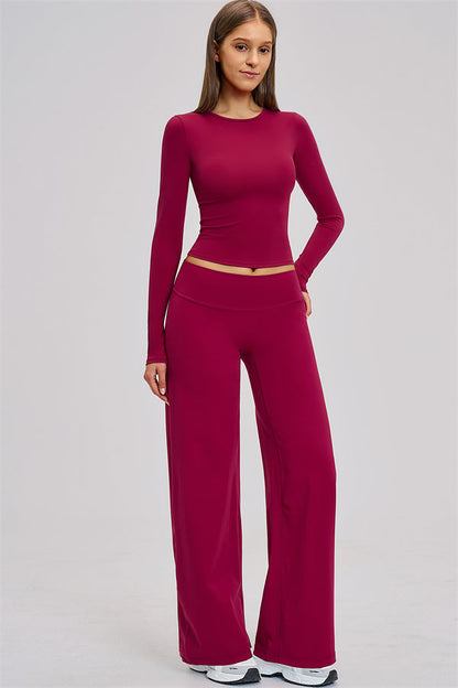 The Dynamic Long Sleeve T-shirt Straight Leg Pants 2-Piece Set