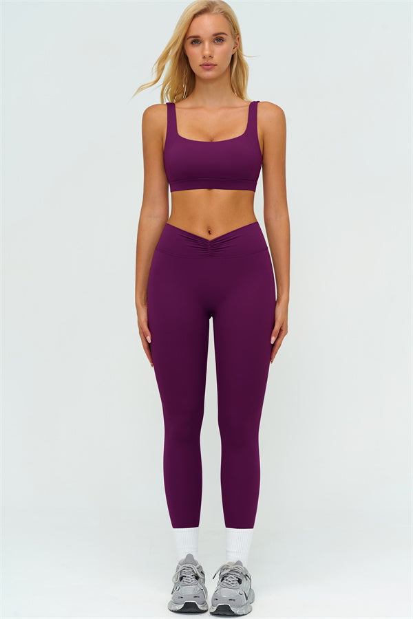 The Lushness V-Back Sports Bra Leggings 2-Piece Set