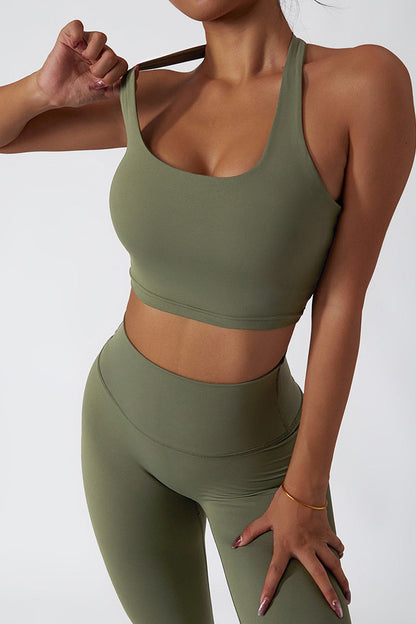 The Seraphine Halter Crop Top Leggings 2-Piece Set