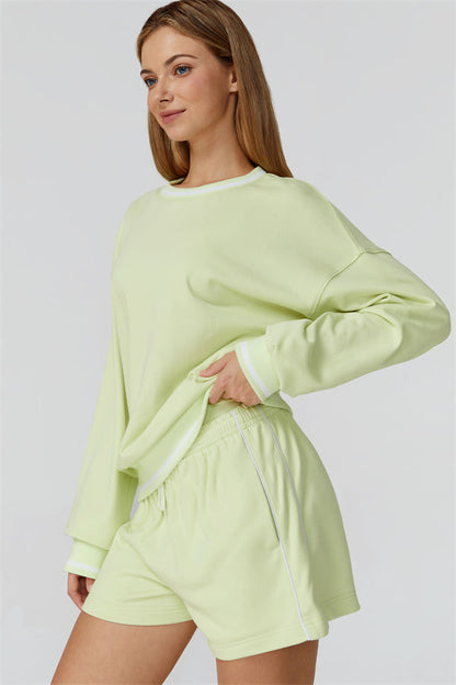 The Amara Sweatshirt Lounge Shorts 2-Piece Set