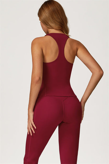 The Glacier Crop Tank Flared Leggings 2-Piece Set