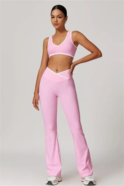 The Stamina Sports Bra Flared Leggings 2-Piece Set