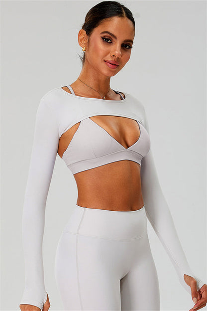 The Ember Sports Bra Crop Top Leggings 3-Piece Set