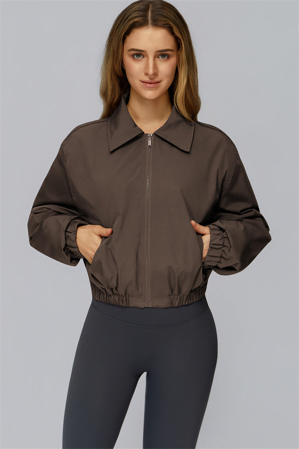 The Elle Form Crop Zip Jacket