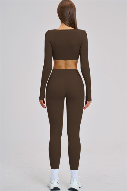 The Zestful Long Sleeve Crop Top