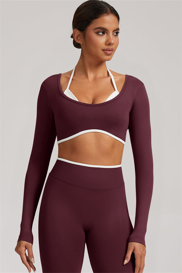 The Elevate Long Sleeve Crop top Leggings 2-Piece Set