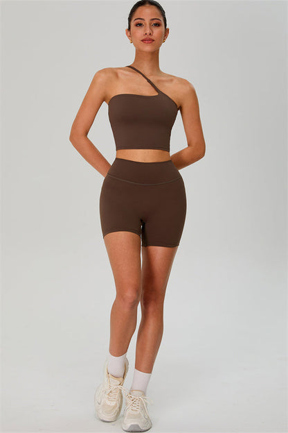 The Jewel One-Shoulder Crop Top Shorts 2-Piece Set