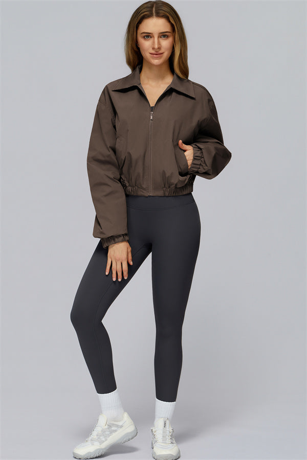 The Elle Form Crop Zip Jacket