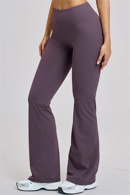 The Zestful Long Sleeve Crop Top Flared Leggings 2-Piece Set