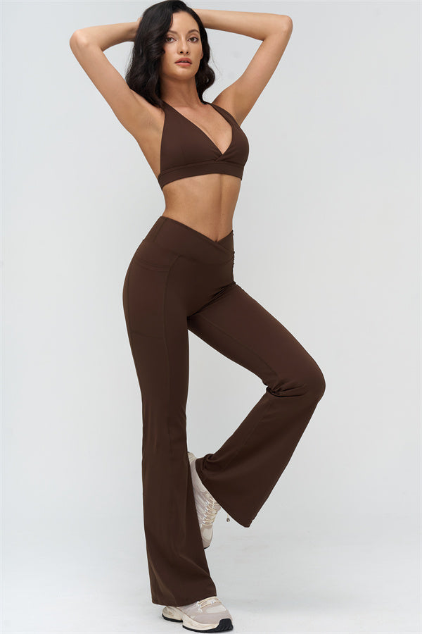 The BoldFit Sports Bra Flared Leggings 2-Piece Set