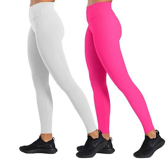 2-Pack: Women's High Waisted Ultra-Soft Yoga Leggings