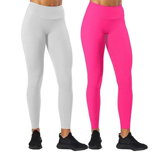 2-Pack: Women's High Waisted Ultra-Soft Yoga Leggings