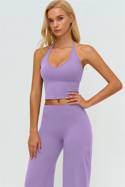 The Twirl Halter Tank Top New Straight Leg Pants 2-Piece Set