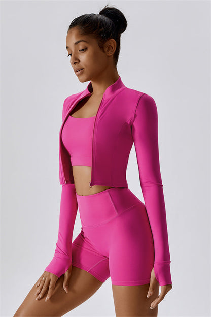 The Eloise Jacket Sports Bra Shorts 3-Piece Set