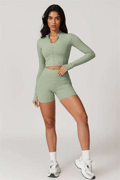 The Eloise Jacket Sports Bra Shorts 3-Piece Set