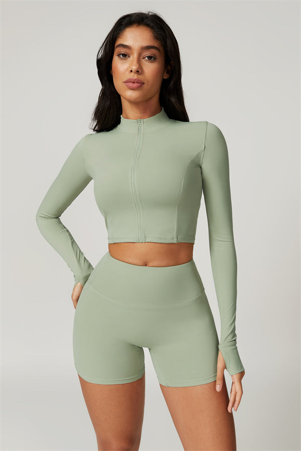 The Eloise Jacket Sports Bra Shorts 3-Piece Set