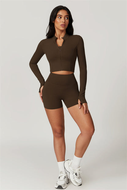 The Eloise Jacket Sports Bra Shorts 3-Piece Set
