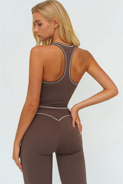 The Amara Crop Top Flared Leggings 2-Piece Set