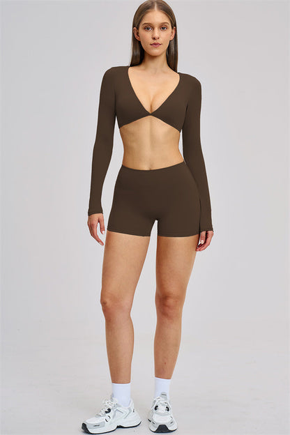 The Zestful Long Sleeve Crop Top